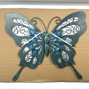 Liffy Metal Butterfly Wall Decor Outdoor Sculpture For Patio Garden Or Home 11"